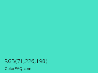 RGB 71,226,198 Color Image