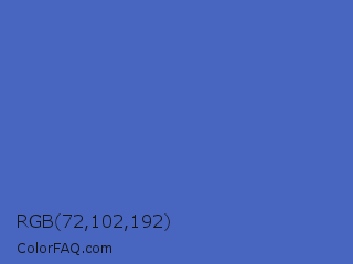RGB 72,102,192 Color Image