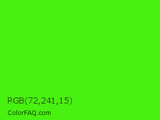 RGB 72,241,15 Color Image