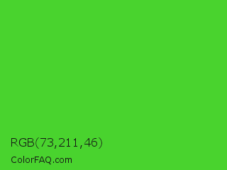 RGB 73,211,46 Color Image