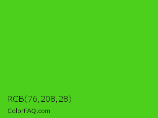 RGB 76,208,28 Color Image