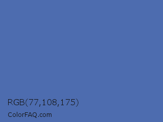 RGB 77,108,175 Color Image