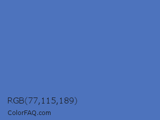 RGB 77,115,189 Color Image