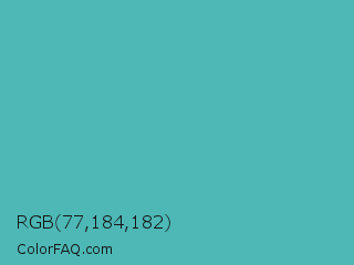 RGB 77,184,182 Color Image