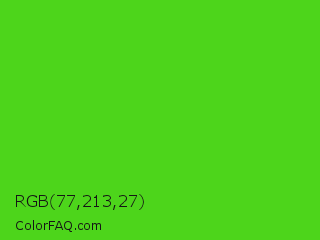RGB 77,213,27 Color Image