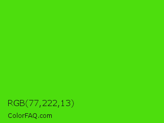RGB 77,222,13 Color Image