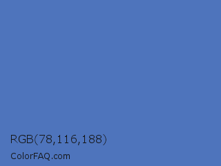 RGB 78,116,188 Color Image