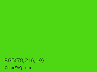 RGB 78,216,19 Color Image