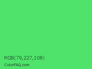 RGB 79,227,108 Color Image