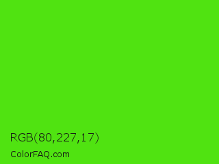 RGB 80,227,17 Color Image