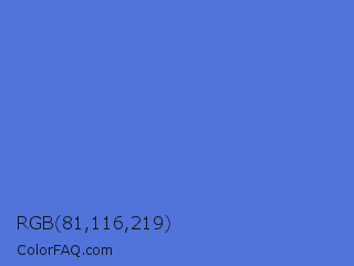 RGB 81,116,219 Color Image