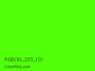 RGB 81,255,10 Color Image