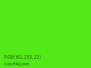 RGB 82,233,22 Color Image
