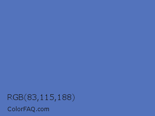 RGB 83,115,188 Color Image