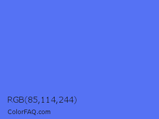 RGB 85,114,244 Color Image