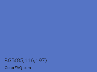 RGB 85,116,197 Color Image
