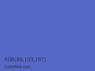RGB 86,103,197 Color Image