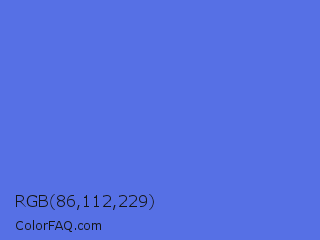 RGB 86,112,229 Color Image