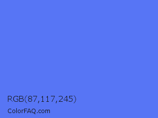 RGB 87,117,245 Color Image