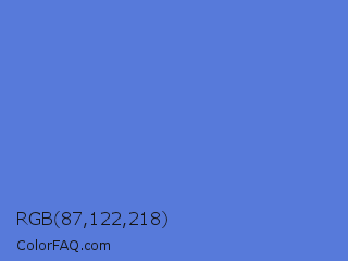 RGB 87,122,218 Color Image