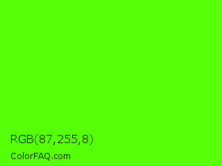 RGB 87,255,8 Color Image