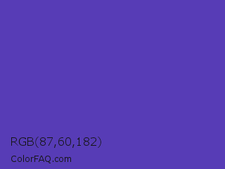RGB 87,60,182 Color Image