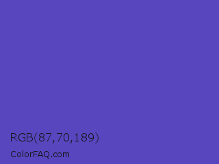 RGB 87,70,189 Color Image