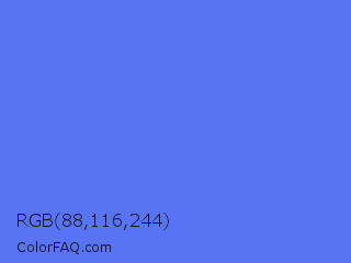 RGB 88,116,244 Color Image