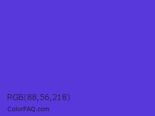 RGB 88,56,218 Color Image