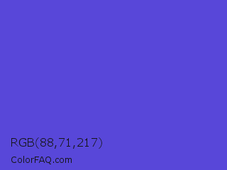 RGB 88,71,217 Color Image
