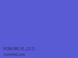 RGB 88,91,212 Color Image