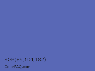 RGB 89,104,182 Color Image