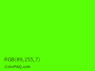 RGB 89,255,7 Color Image