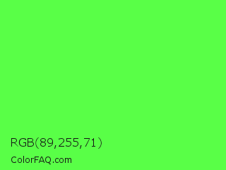 RGB 89,255,71 Color Image