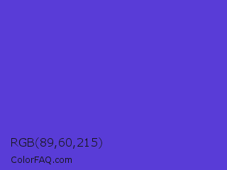 RGB 89,60,215 Color Image