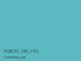 RGB 91,186,193 Color Image