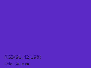RGB 91,42,198 Color Image