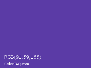 RGB 91,59,166 Color Image