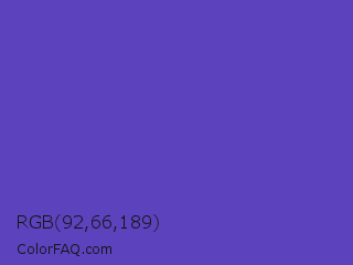 RGB 92,66,189 Color Image
