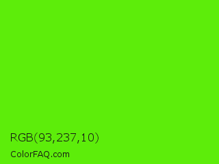 RGB 93,237,10 Color Image