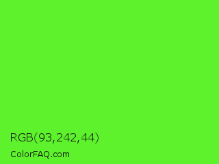 RGB 93,242,44 Color Image