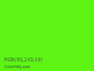 RGB 93,243,19 Color Image