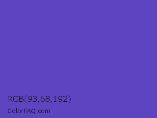 RGB 93,68,192 Color Image