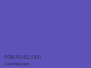 RGB 93,82,183 Color Image