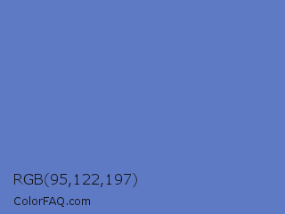 RGB 95,122,197 Color Image