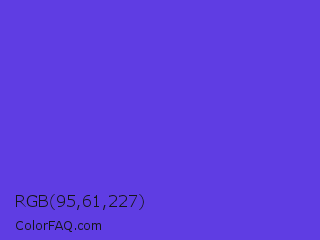 RGB 95,61,227 Color Image