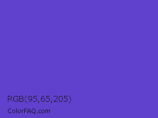 RGB 95,65,205 Color Image