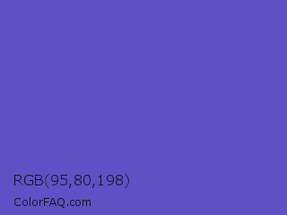 RGB 95,80,198 Color Image