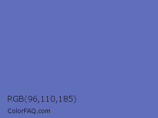 RGB 96,110,185 Color Image