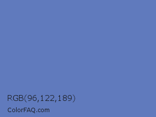 RGB 96,122,189 Color Image